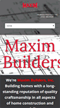 Mobile Screenshot of maximbuilders.com